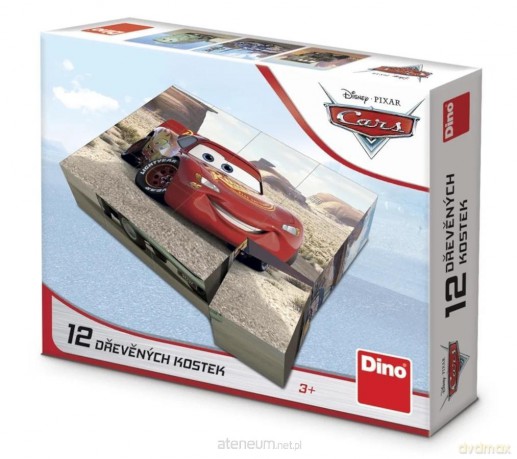Klocki drewniane Auta Cars 12el [PUZZLE]