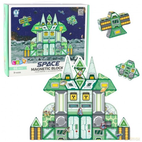 Klocki magnetyczne kosmos 66el [KLOCKI]