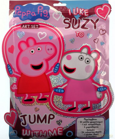 Kolorowanka z naklejkami Peppa