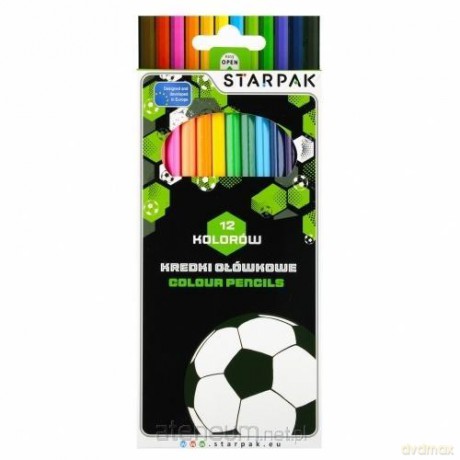 Kredki ołówkowe 12 kolorów Football