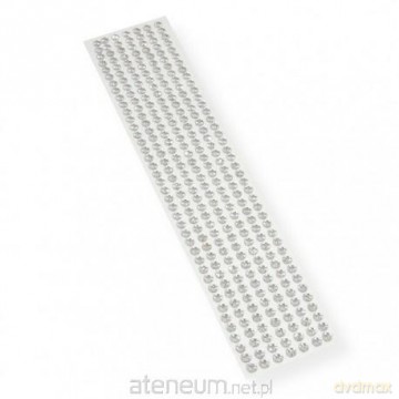 Kryształki samoprzylepne srebrne 6mm