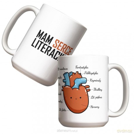 Kubek - Mam serce literackie 440 ml