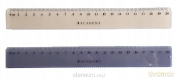 Linijka kolorowa 20 cm Academy mix