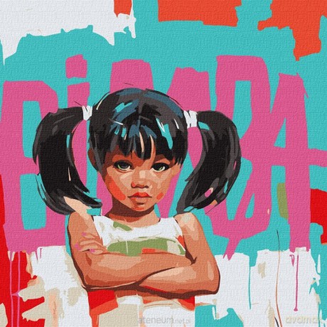 Malowania po numerach - Bimba 50x50 cm