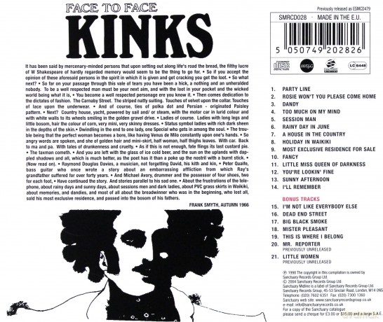 The Kinks: Face To Face [CD]