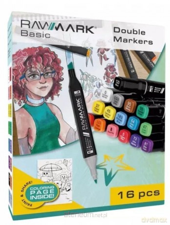 Markery alkoholowe dwustronne Basic 16szt