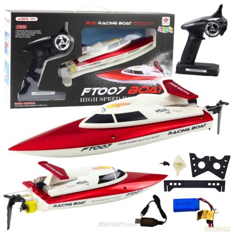 Motorówka Vitality FT007 RC 1:16 biało czerwona