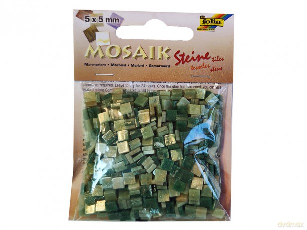 Mozaika kamyczki marmurkowe 5x5mm zielona