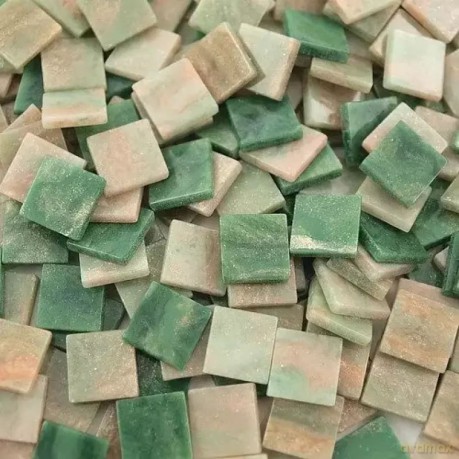 Mozaika kamyczki marmurkowe 5x5mm zielona