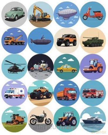 Naklejki motywacyjne środki transportu 25mm