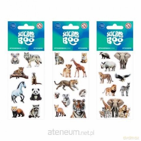 Naklejki Sticker BOO Dzikie Zwierzęta mix