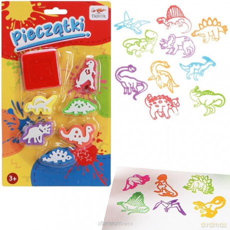 Pieczątki dinozaury 6szt