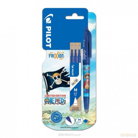 Pióro kulkowe Frixion niebieski+3 wkłady One Piece