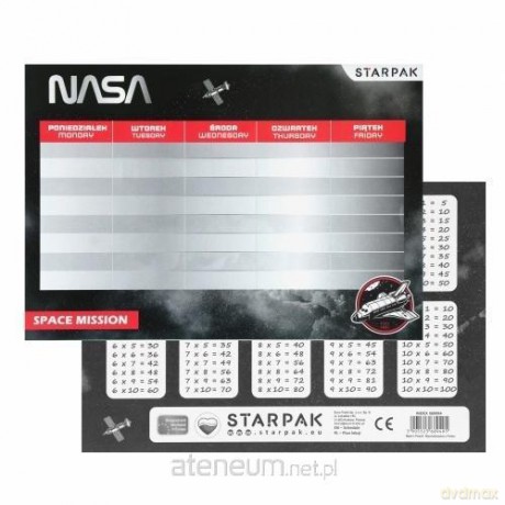 Plan lekcji z tabliczką mnożenia Nasa (25szt)