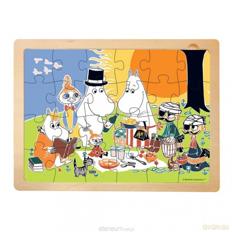Puzle 24 drewniane Muminki - Piknik [PUZZLE]