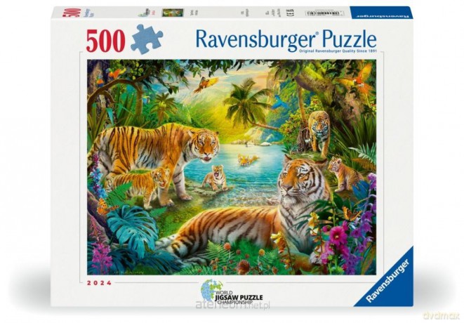 Puzzle 2D: Rodzina Tygrysów 500el [PUZZLE]