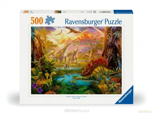Puzzle 2D: Świat dinozaurów 500el [PUZZLE]
