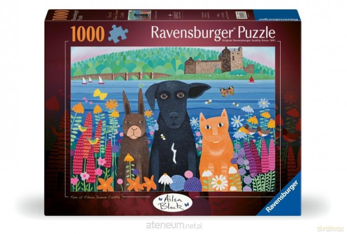 Puzzle 2D: Zwierzaki i zamek 1000el [PUZZLE]
