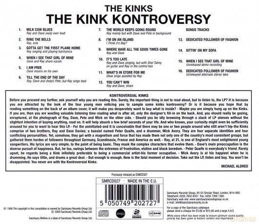 The Kinks: The Kink Kontroversy [CD]