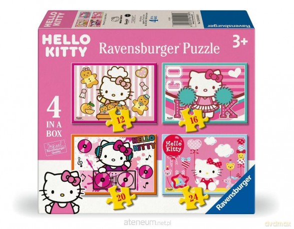 Puzzle dla dzieci 2D: Hello Kitty 4w1 [PUZZLE]