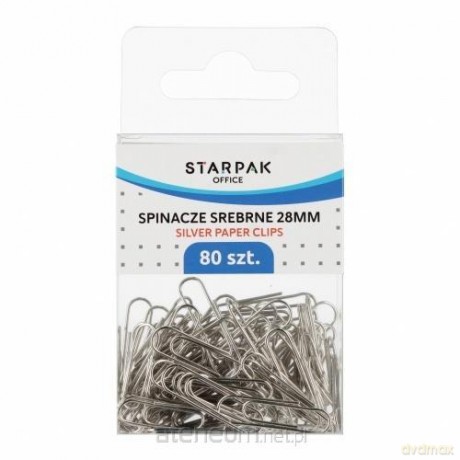 Spinacz metalowy srebrny 80szt