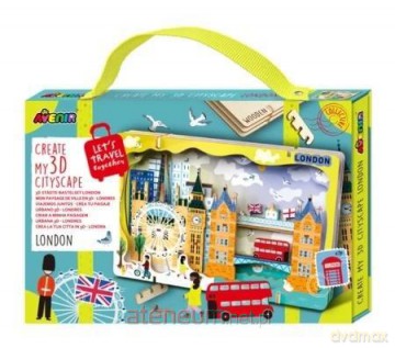 Stwórz pejzaż miejski Londyn - puzzle drewniane 3D