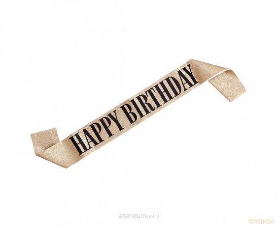 Szarfa Happy Birthday złota