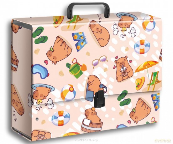 Teczka z rączką B4 jumbo Kapibara plaża