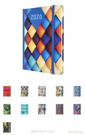 Terminarz 2026 tygodniowy 13x18,4 cm z gumką MIX [KALENDARZ]