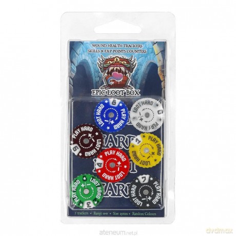 Trackers Counters Range 0-9 25mm Random Colours [GRA]