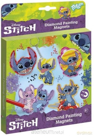 Zestaw magnesy do wyklejenia diamencikami Stitch