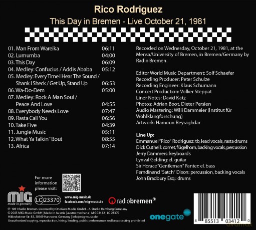 Rico Rodriguez: This Day In Bremen 1981 (digipack) [CD]