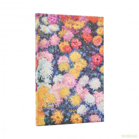 Kalendarz 2026 Monet's Chrysanthemums tygodniowy HOR Maxi [KALENDARZ]