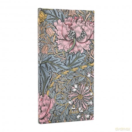 Kalendarz 2026 Morris Pink Honeysuckle tygodniowy HOR Slim [KALENDARZ]