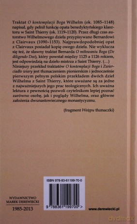 O kontemplacji Boga. Zwierciadło wiary. Tom XXVII. Seria dwujęzyczna Ad fontes - Wilhelm z Saint Thierry [KSIĄŻKA]