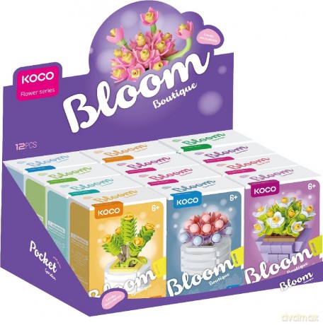 Klocki KOCO sukulenty doniczka 1szt.mix [KLOCKI]
