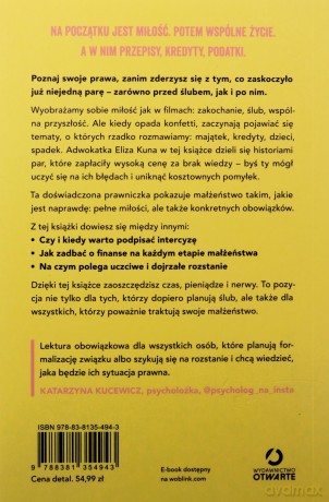 Wszystko, czego nie mówią ci przed ślubem. Jak uchronić się przed konfliktami prawnymi w związku - Eliza Kuna [KSIĄŻKA]