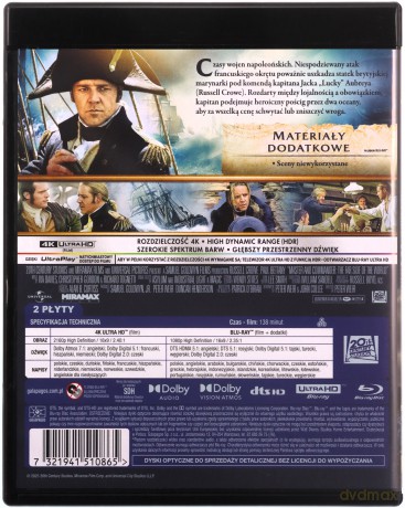 Pan i władca: Na krańcu świata [Blu-Ray 4K]+[Blu-Ray]