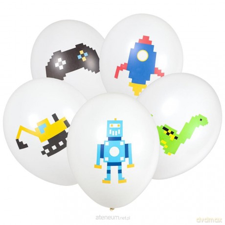 Balony Klocki 28cm 5szt