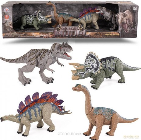 Figurki dinozaurów ruchome 4szt