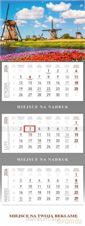 Kalendarz 2026 Trójdzielny Wiatraki [KALENDARZ]