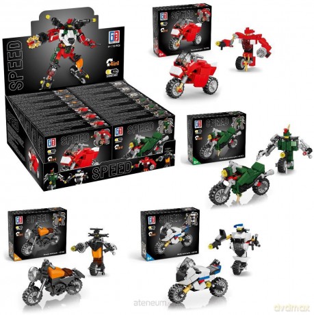 Klocki 2w1 motocykl robot 63 elementy MIX [KLOCKI]