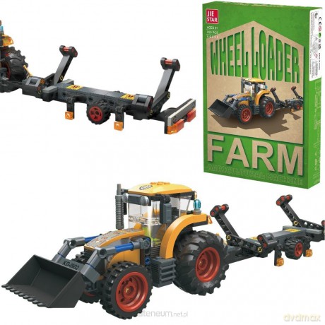 Klocki traktor ładowarka 250 elementów [KLOCKI]