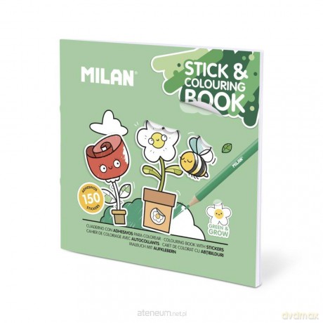 Kolorowanka z naklejkami Green&Grow MILAN [KSIĄŻKA]