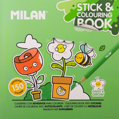 Kolorowanka z naklejkami Green&Grow MILAN [KSIĄŻKA]