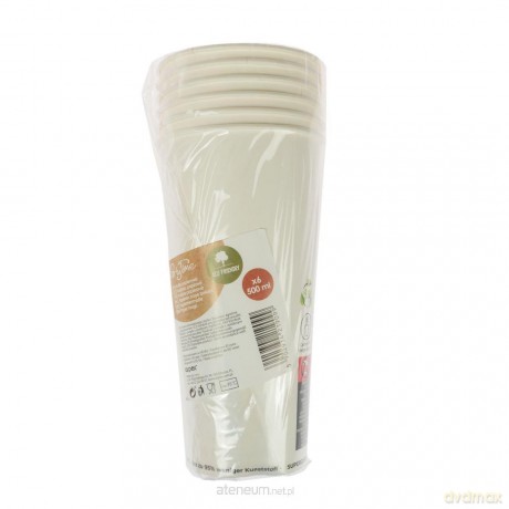 Kubki papierowe białe 500ml 6szt