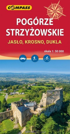 Mapa turystyczna Pogórze Strzyżowskie. Jasło, Krosno...