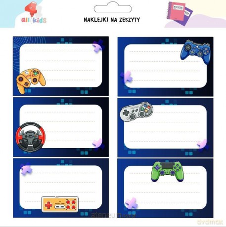 Naklejki na szafkę i zeszyt Pad Gra