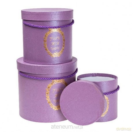 Pudełko Flower Box 3szt purpurowy