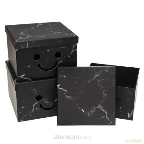 Pudełko Flower Box 3szt Smile czarny